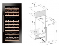 匈牙利多瑙明珠崁入式紅酒櫃-87瓶-DAB-89