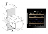 匈牙利多瑙明珠崁入式紅酒櫃-34瓶-DAB-36	